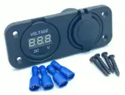 Face plate with VOLT METER & TWIN 3.1 Amp USB SOCKET 12V flush mount