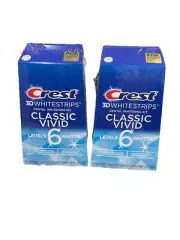 2x Crest 3D Whitestrips 6 Levels Whiter Classic Vivid