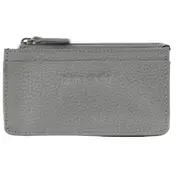 Pierre Cardin Genuine Leather Coin Purse with Keyring Wallet - Steel