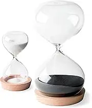 OrgaNice Hourglass Sand Timer - 30 Minute & 5 Minute Timer Set - Improve Productivity & Achieve Goals - Stay Focused & Be More Efficient - Time Management Tool - [Gift-Ready Packaging]