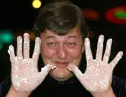 Stephen Fry at Royal European Charity premiere of Bright Young Thi- Old Photo 5