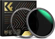 K&F Concept 62mm Magnetic Variable ND Lens Filter ND8-ND128 (3-7 Stops) + Magnetic Filter Adapter Ring Filter Kit, No X Cross Adjustable Neutral Density Filter with 28 Multi-Layer Coatings Waterproof