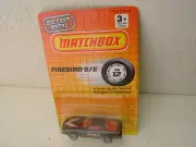1990 MATCHBOX SUPERFAST #12 BLACK PONTIAC FIREBIRD S/E NEW ON CARD