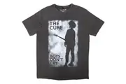The Cure | Official Stone Wash Band T-Shirt | Boys Don't Cry Black & White (Charcoal Grey)