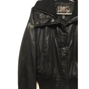 MNG黑色舖棉外套/夾克