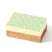Pilbeam Living Tilley Rectangle 18cm Wood/Resin Deco Box/Trinket Sage/Cream