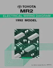 1992 Toyota MR2 Wiring Diagrams Schematics Layout Factory OEM