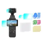 For DJI Osmo Pocket 3 Camera 1/2 Set Lens&Screen Tempered Film Guard Accessory