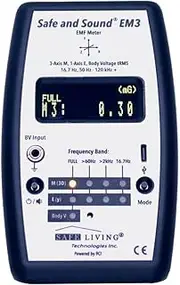 Safe and Sound EM3 Meter - Professional EMF Analyzer for Electric and Magnetic Fields - Safe Living Technologies Inc.