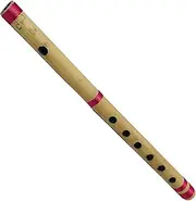 Flute C Key Tune Scale Natural Bamboo flute Hand Indian Bamboo Bansuri 7 Holes Fipple Woodwind Clarinet Musical Instrument Krishna Flute Birthday Gift 13 Inch