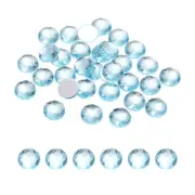Flat Back Round Acrylic Rhinestones,16mm Lake Blue Crystal Rhinestones 50Pcs