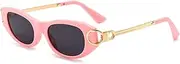 [AIEYEZO] Retro Oval Sunglasses for Women 90s-Style Classic Oval Frame Sun Glasses Fashion Vintage Cat Eye Shades