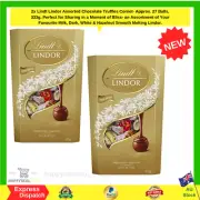 2x Lindt Lindor Assorted Chocolate Truffles Cornet- Approx. 27 Balls, 333g NEW