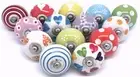 12 PC Mix Vintage Look Flower Ceramic Knobs Door Handle Cabinet Drawer Cupboard
