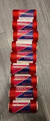 Melrose Yarn Designers Choice Kristal Cravenella 100% Rayon SCARLET RED 9 Skeins