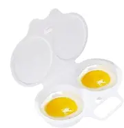 Poached Egg Egg Egg Chef Porch Eddie Ayer Microwave Padute, Round | Poached Eggs, 2 Eggs Steam Cooker for Breakfast at Home