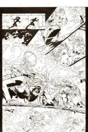 TOMB RAIDER #49, PAGE 14 - ORIGINAL COMIC ART BY KIRKHAM/MERHOFF/LEISTEN