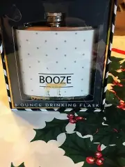 Dabney Lee Booze Drinking Flask Stainless Steel 6 oz. New In Box Lot#