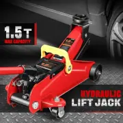 1.5 Ton 5.3"-12" Lifted Low Profile Hydraulic Trolley Service / Floor Jack Red