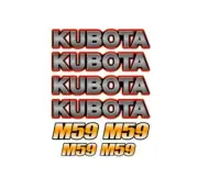 M59 Kubota Backhoe Loader Tractor Vinyl Decals Sticker Set Kit W@W M 59 HST 4x4