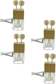 Alipis 4Pcs Car Glass Diffuser Bottles Essential Oils Perfume Organizers Stylish Aromatherapy Decor for Vehicles Compact Design for Lasting Fragrance and Easy Cleaning
