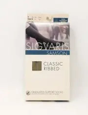 Sigvaris Samson CLASSIC RIBBED Graduated Support Socks Khaki Size A 15-20 mmHg