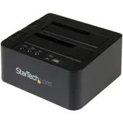 StarTech.com Standalone Hard Drive Duplicator, External Dual Bay HDD/SSD Cloner/Copier,