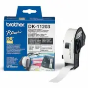 Brother GENUINE 11203 DK-11203 Label Roll Black on White 17 x 87mm 300 Lables
