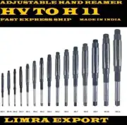 15 Pcs Set Adjustable Hand Reamers HV To H11 Sizes 1/4" to 1 1/16" Inch 6 Blade
