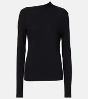 [Toteme] Toteme Draped jersey top AU 14 black