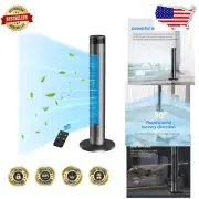 39 Inch Bladeless Tower Fan with 24ft/s Velocity - Quiet Oscillation & Remote