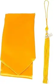 [ANDRESLAD] Bachelor Graduation Stole Tassel 2pcs Plain Graduation Stoles Accessory