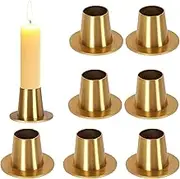 Candle Holders Retro Gold Candle Holders Metal Taper Candlestick Holders Decorative Candle Sticks Set Vintage Round Candle Holder for Party Wedding Valentine's Day Decoration, 2cm