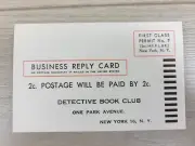 Detective Book Club Business Reply Card Perry Mason Mysteries 2c. Postage