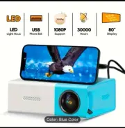 Mini Projector - Fast focus, LED display, 1080P support, with speaker
