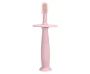 Toddler Training Toothbrush，Silicone Toothbrush, with Baffle to Prevent Swallowing