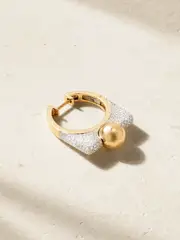 [Rainbow K] Rainbow K - Ball 14-karat Yellow And White Gold Diamond Single Earring - One size One size Gold