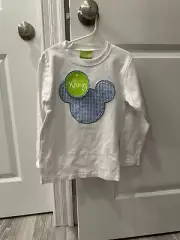 NWT Classic Whimsy Light Blue Gingham Mouse Ears LS Shirt Size 6
