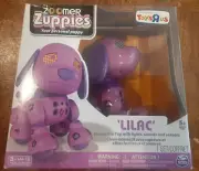 NIB ZOOMER ZUPPIES INTERACTIVE PUPPY BY SPINMASTER 2014 "LILAC" W/LIGHTS SOUNDS