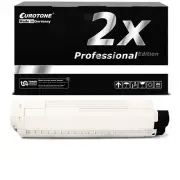 2x Eurotone pro+ Toner Black XXL for OKI C-8600-CDTN C-8800-DN C-8600-DN