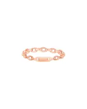 14K Italian Rose Gold Chain Link Ring