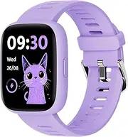 BIGGERFIVE Smart Watch for Kids, 1.8" Fitness Tracker Watch Pedometer, IP68 Waterproof, Sleep Monitor, Calorie Step Counter, 5 Puzzle Games with/Without APP for Girls Teens 5-16