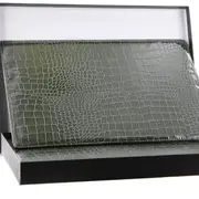 de Burg 4 Piece Table Place Mat Set Placemat with Croc Pattern Green