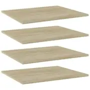 4 Pcs Replacement Shelf Panel For Bookcase Sonoma Oak 60x50cm Bookshelf Boards