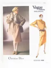 1985 Christian Dior Vogue Pattern Designer Sewing Pattern 1638 UNCUT VTG SZ 8