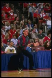Santa Clara Broncos head coach Dick Davey looks on the Fresno Stat- Old Photo 1