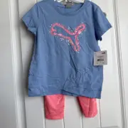 NEW NWT Puma Girls size 6 Pink Purple capri set activewear NICE!
