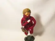 Byers Choice Retired 1989 Handsome Boy with Skates and Cranberry Suit