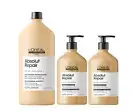Loreal Absolut Repair GOLD Shampoo 1500ml + 2 x Conditioner 750ml with pump