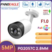 Hikvision Compatible 5MP ColorVu Bullet POE MIC Security Camera Full Color F1.0